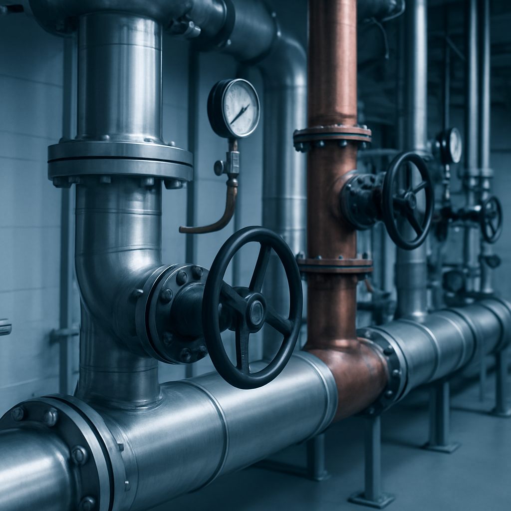 Industrial piping and pipeline network installation